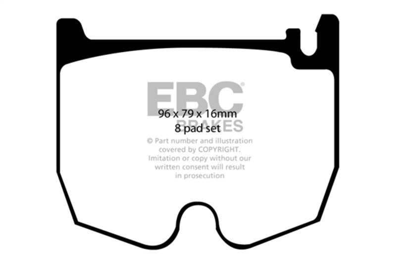 EBC 03-06 Mercedes-Benz CL55 AMG 5.4 Supercharged Yellowstuff Front Brake Pads - DP41486R