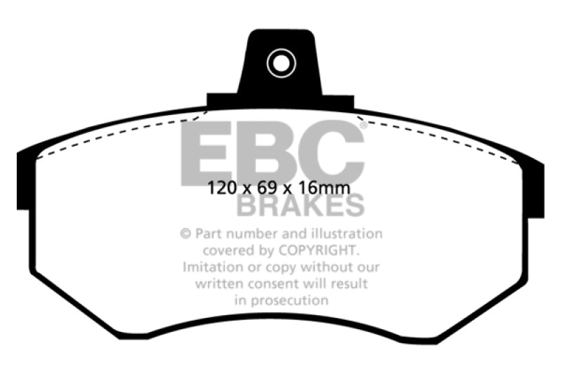 EBC 81-83 Audi 5000 2.1 Turbo Redstuff Front Brake Pads - DP3369/2C