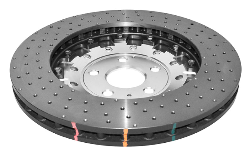 DBA 12-13 Audi TT Quattro RS (370mm Front Rotor) Front 5000 Series Drilled Rotor w/Silver Hat - DBA52842SLVXD