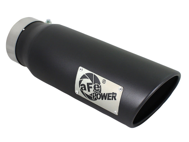 aFe Diesel Exhaust Tip Bolt On Black 4in Inlet x 5in Outlet x 15in - 49T40501-B15