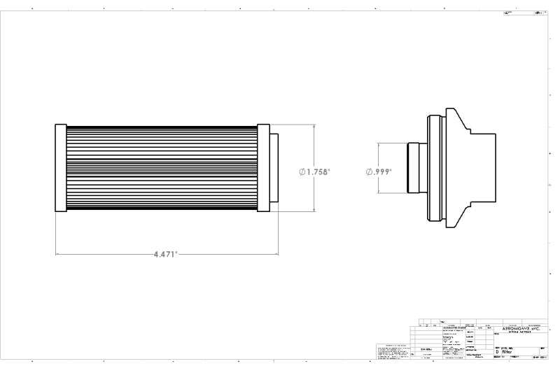 Aeromotive Pro-Series In-Line Fuel Filter - ORB-12 - 10 Micron Microglass Element - 12339