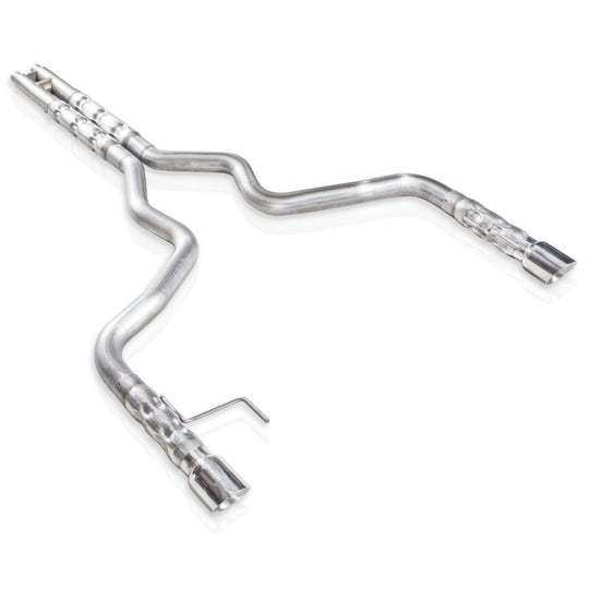 Stainless Works 2015-16 Mustang GT 3in Catback H-Pipe Retro Chambered Mufflers 2-1/2in Cores - M15CB