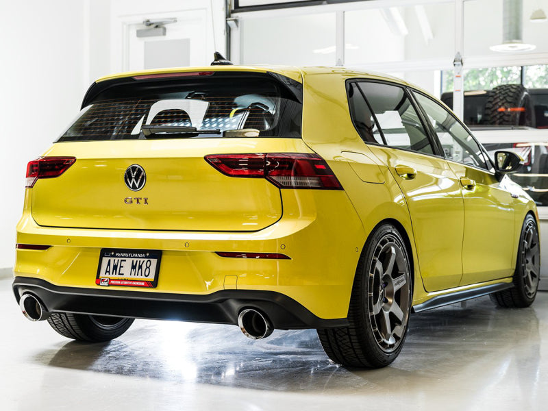 AWE Tuning 2022 VW GTI MK8 Touring Edition Exhaust - Chrome Silver Tips - 3015-32658
