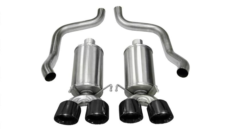 Corsa 2009-2013 Xtreme Axle-Back Exhaust w/Dual Black 3.5in Tips 09-13 Chevrolet Corvette C6 6.2L V8 - 14470BLK