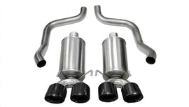 Corsa 2009-2013 Xtreme Axle-Back Exhaust w/Dual Black 3.5in Tips 09-13 Chevrolet Corvette C6 6.2L V8 - 14470BLK