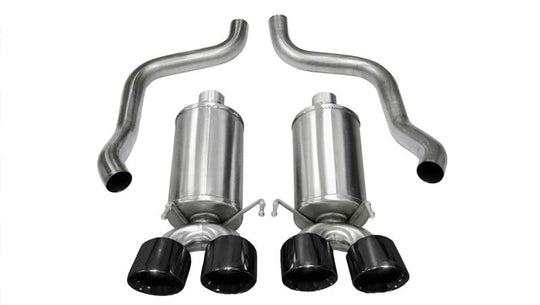 Corsa 2009-2013 Xtreme Axle-Back Exhaust w/Dual Black 3.5in Tips 09-13 Chevrolet Corvette C6 6.2L V8 - 14470BLK