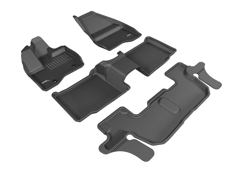 3D MAXpider 11-14 Ford Explorer w/ 2nd Row Center Console Kagu Black Full Set - L1FR07901509
