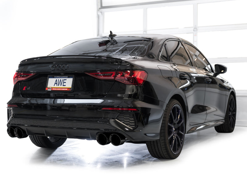 AWE Tuning 22-24 Audi 8Y S3 Touring Edition Exhaust - Diamond Black Tips - 3015-43897
