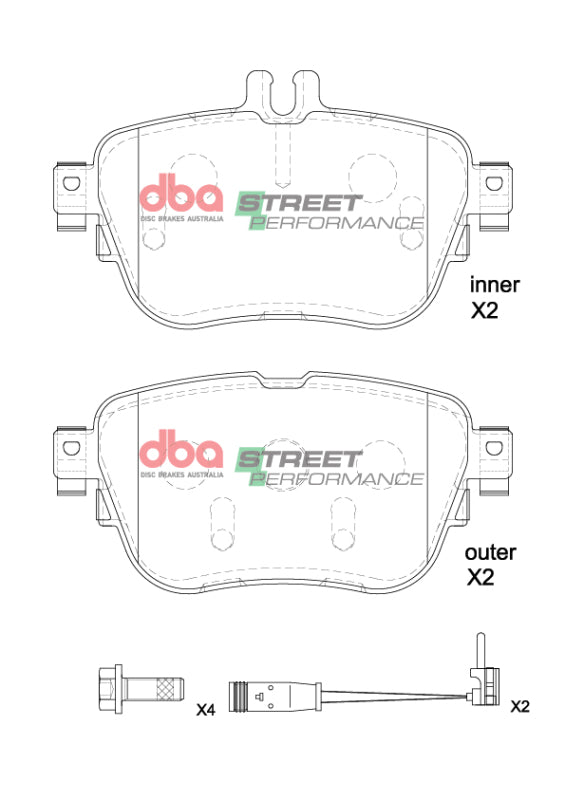 DBA 20-21 Mercedes E300 SP Performance Rear Brake Pads - DB15197SP