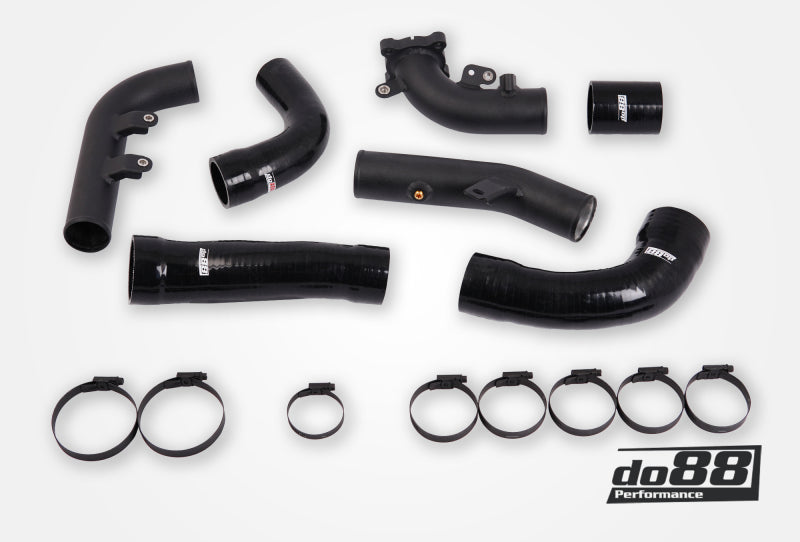 do88 Toyota Yaris GR Pressure Pipes for do88 Intercooler Black Hoses - TR-350-S-DO88