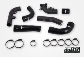 do88 Toyota Yaris GR Pressure Pipes for do88 Intercooler Black Hoses - TR-350-S-DO88