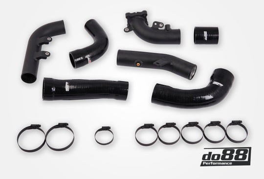 do88 Toyota Yaris GR Pressure Pipes for do88 Intercooler Black Hoses - TR-350-S-DO88