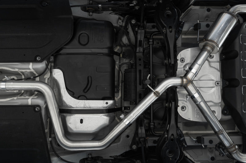 MBRP 22-23 Hyundai Elantra N 2.0L Turbo T304 5in OD CF Tips Dual Outlet 3in Cat Back Exhaust - S47103CF