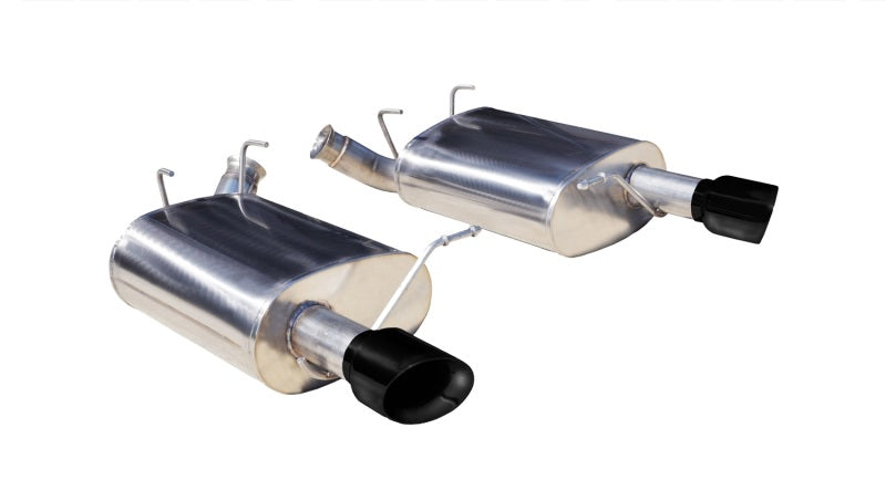 Corsa 2011-2014 Ford Mustang 3.7L V6 Black Sport Axle-Back Dual Rear Exhaust - 14319BLK