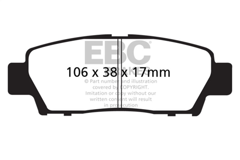 EBC 95-96 Toyota Avalon 3.0 Yellowstuff Rear Brake Pads - DP41714R