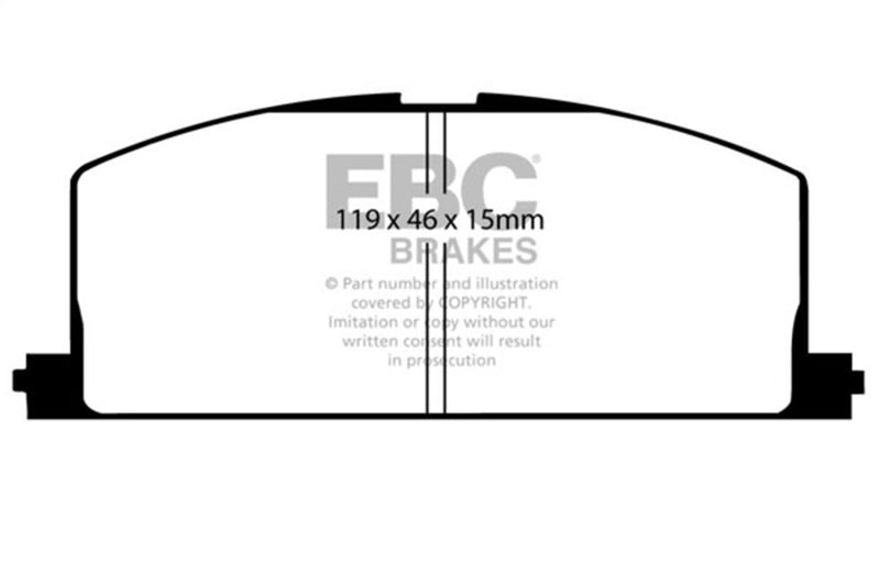 EBC 85-88 Chevrolet Nova 1.6 Ultimax2 Front Brake Pads - UD242