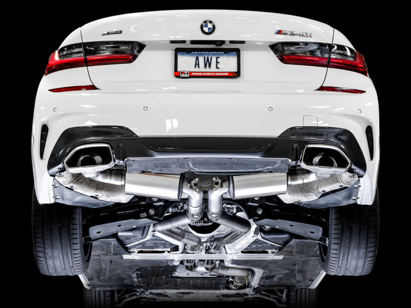 AWE Tuning 2019+ BMW M340i (G20) Non-Resonated Touring Edition Exhaust (Use OE Tips) - 3015-11058