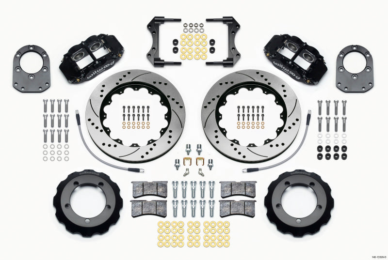 Wilwood Narrow Superlite 4R Front Hat Kit 14.00in Drilled 66-75 Ford Bronco Dana 30/44 w/Lines - 140-13329-D