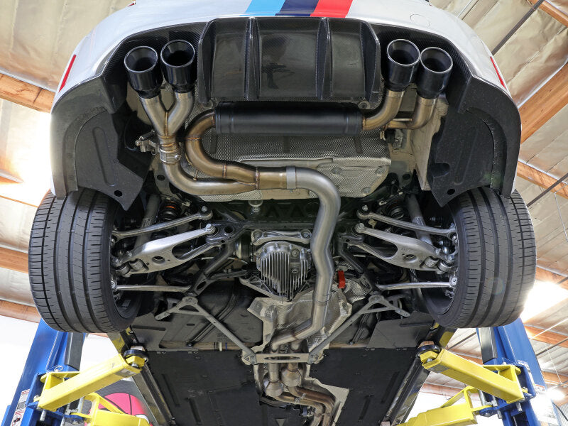 aFe MACHForce XP Exhausts Cat-Back SS 19-21 BMW M2 Competition L6-3.0L w/Carbon Fiber Tips - 49-36350-C