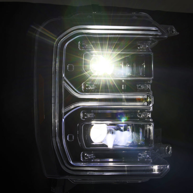 AlphaRex 23-26 Ford F-250 SD LUXX LED Proj Headlights Alpha Blk w/Activ Light/Seq Signal/Switchback - 880908