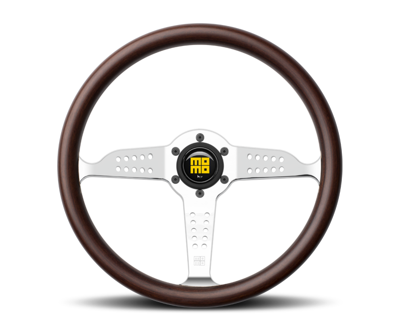Momo Super Grand Prix Steering Wheel 350 mm - Mahogany Wood/Polished Spokes - GRA35WD0P