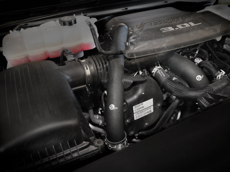 aFe RAM 1500 20-22 V6-3.0L (td) BladeRunner 2-1/2in & 3in Aluminum Hot Charge Pipe Black - 46-20598-B