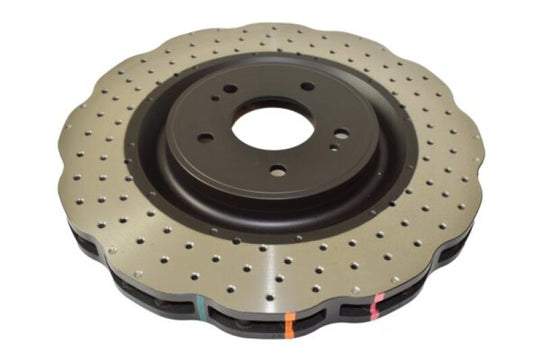 DBA 08-16 Mitsubishi Lancer Evolution Rear 4000 Series Drilled Wavey Rotor - DBA42225WXD