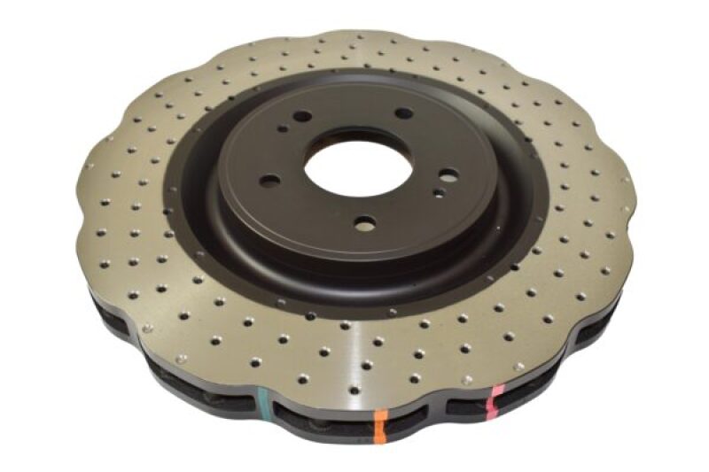 DBA 2003 Mitsubishi Lancer Evolution Front 4000 Series Drilled Wavey Rotor - DBA4418WXD