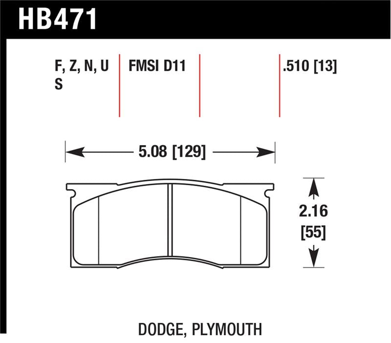 Hawk HPS Street Brake Pads - HB471F.510