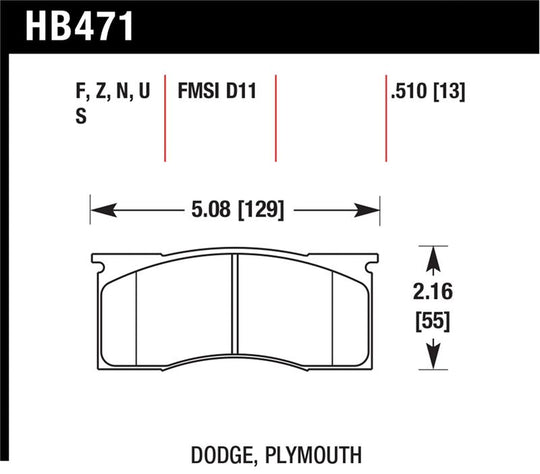 Hawk HPS Street Brake Pads - HB471F.510