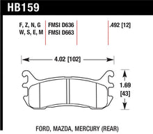 Load image into Gallery viewer, Hawk 97-02 Ford Escort/98-03 ZX2 / 94-97 &amp; 99-05 Mazda Miata DTC-30 Race Rear Brake Pads - HB159W.492