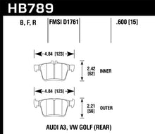 Load image into Gallery viewer, Hawk 15-20 Audi A3/S3 Performance Ceramic Street Rear Brake Pads - HB789Z.600