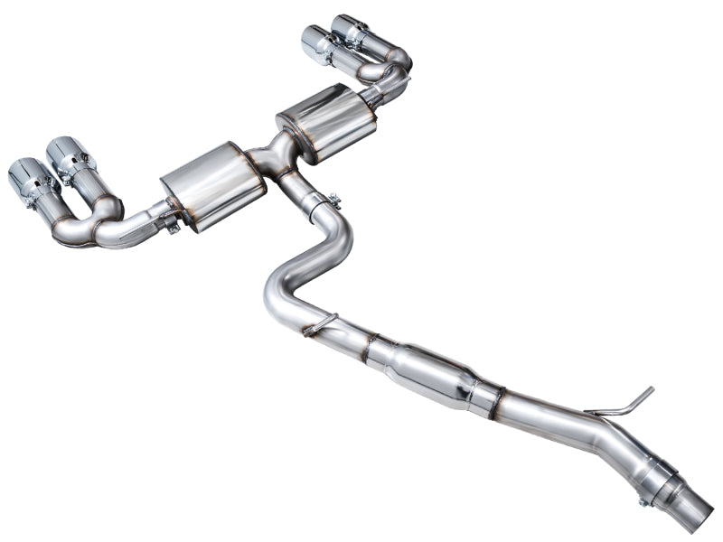 AWE Tuning 22-24 Audi 8Y S3 Touring Edition Exhaust - Chrome Silver Tips - 3015-42897