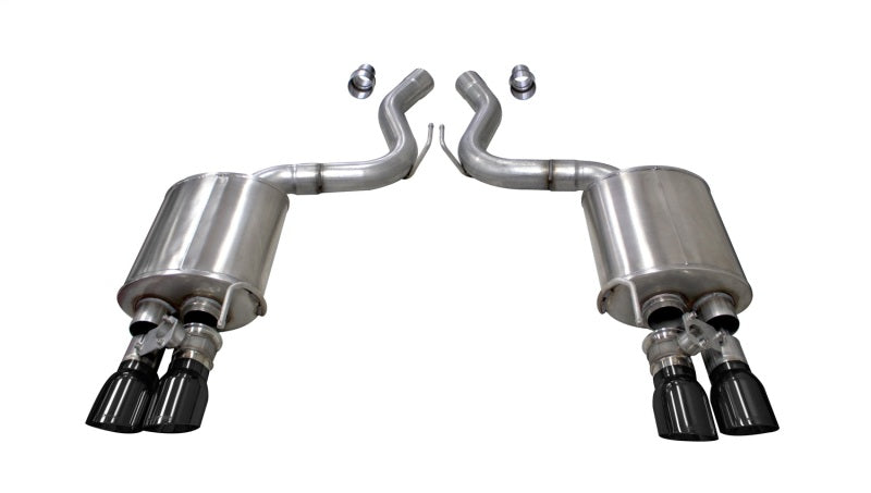 Corsa 2018-2023 Ford Mustang GT Fastback 5.0L 3in Sport Axle-Back Exhaust w/ 4in Black Tips - 21002BLK