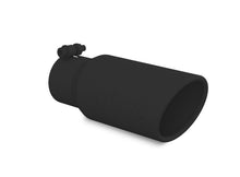 Load image into Gallery viewer, MBRP Universal Tip 4in OD 3in Inlet 10in Length Angled Rolled End Black - T5155BLK
