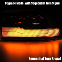 Load image into Gallery viewer, AlphaRex 09-18 Dodge Ram 1500HD LUXX LED Proj Headlights Plnk Style Blk w/Activ Light/Seq Signal/DRL - 880539