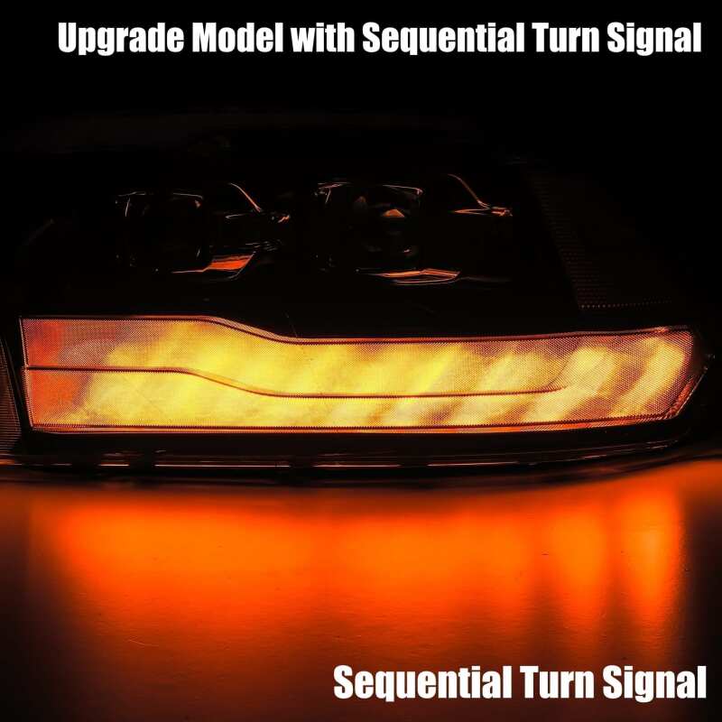 AlphaRex 09-18 Dodge Ram 1500HD PRO-Series Projector Headlights Plank Style Chrome w/Seq Signal/DRL - 880598