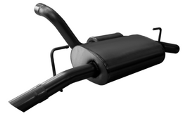 Corsa 2018-2025 Jeep Wrangler JL 2.5in Dual Rear Turn Down Exit Black Touring Axle-Back Exhaust - 21015BLK