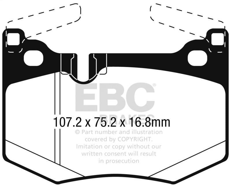 EBC 15-17 Lexus RC F / 16-18 Lexus GS F Yellowstuff Rear Brake Pads - DP42261R
