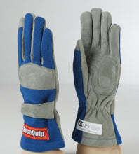 Load image into Gallery viewer, RaceQuip Blue 1-Layer SFI-1 Glove - XL - 351026
