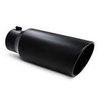 Load image into Gallery viewer, MBRP Universal Tip 7in O.D. Rolled End 5in inlet 18in length Black - T5127BLK