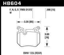 Load image into Gallery viewer, Hawk BMW 135i DTC-30 Race Rear Brake Pads - HB604W.598