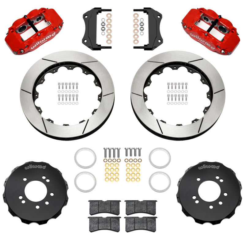 Wilwood 89-98 Nissan 240SX/89-94 Skyline/90-96 300ZX Superlite 6R Fr BBK w/ 12.88in SLT Rotors - Red - 140-18243-R