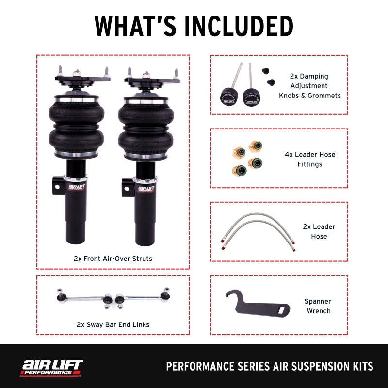 Air Lift 05-14 Audi A3 / 06-14 Volkswagen GTI Performance Front Kit - 76002