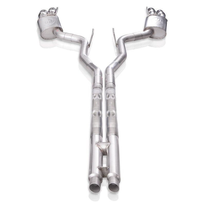 Stainless Works 2018+ Ford Mustang GT 3in Legend Series Catback H-Pipe w/Active Valves & Quad Tips - M18CBHFCL