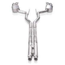 Load image into Gallery viewer, Stainless Works 2018+ Ford Mustang GT 3in Legend Series Catback H-Pipe w/Active Valves &amp; Quad Tips - M18CBHFCL