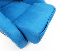 Load image into Gallery viewer, NRG FRP Bucket Seat ULTRA Edition - Large (Blue Alcantara/Gold Glitter Back) - FRP-302BL-ULTRA