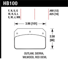 Load image into Gallery viewer, Hawk Wilwood DL / Sierra / Outlaw Black Universal Race Dynalite DR-97 Calipers - HB100J.480