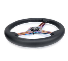 Load image into Gallery viewer, NRG Light Weight Gaming Steering Wheel - 350mm 3 NeoChrome Silver Spokes Perforated Leather - ST-018MC-PR