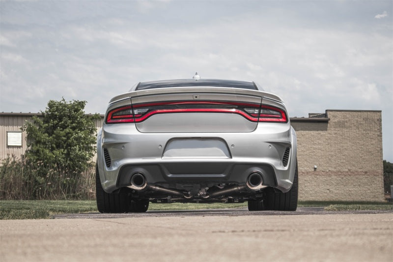 Corsa 2015-2023 Charger SRT/Hellcat/Redeye 2.75in Valved Catback DRE w/ Single 4.5in Blk PVD Tips - 21072BLK